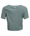 Studio photo on a white background of Thor Corp Crop Top Shirt (Women); showing tee fit, printed graphics, and crew neckline; SKU 303143; Sizes: S-XL