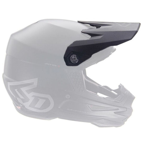 6D 6D - ATR-1 Replacement Visor Solid motocross/off‑road full‑face helmet black product view — with ODS impact management for angular and linear energy, ventilated and lightweight, SKU 72-3700.
