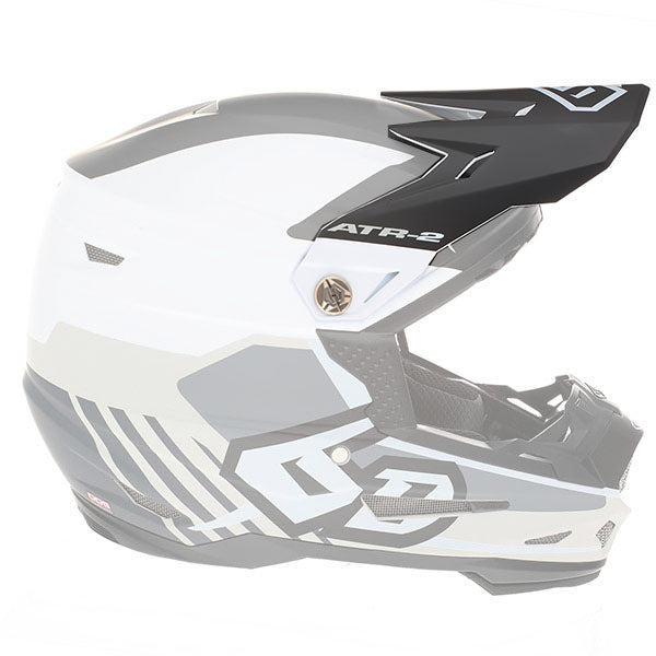 6D 6D - ATR-2 Target Visor motocross/off‑road full‑face helmet white product view — with ODS impact management for angular and linear energy, ventilated and lightweight, SKU 72-6092.