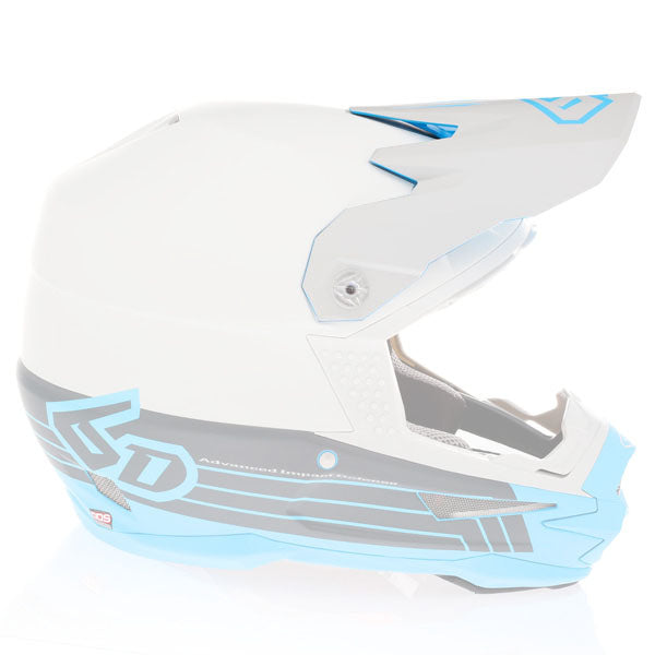 6D 6D - ATR-1 Split Visor motocross/off‑road full‑face helmet blue product view — with ODS impact management for angular and linear energy, ventilated and lightweight, SKU 72-3720.