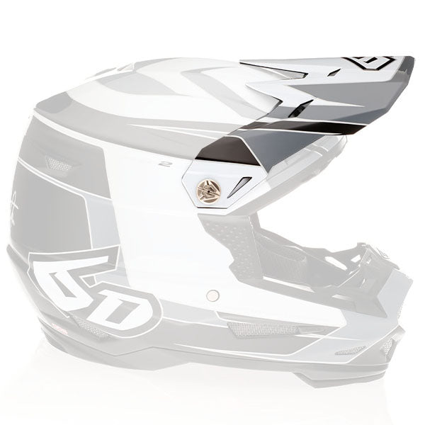 6D 6D - ATR-2 Impact Visor motocross/off‑road full‑face helmet gray product view — with ODS impact management for angular and linear energy, ventilated and lightweight, SKU 72-6084.