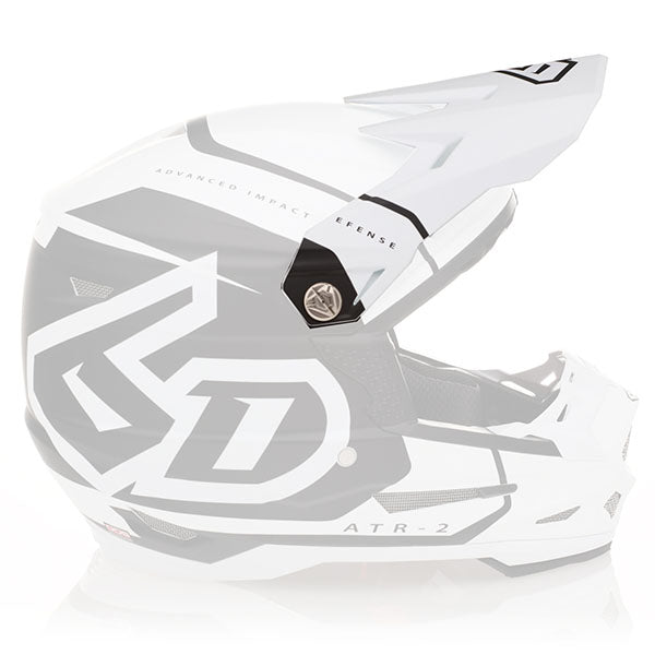 6D helmet white product view — with ODS impact management for angular and linear energy, ventilated and lightweight, 6d-atr-2-torque-visor.