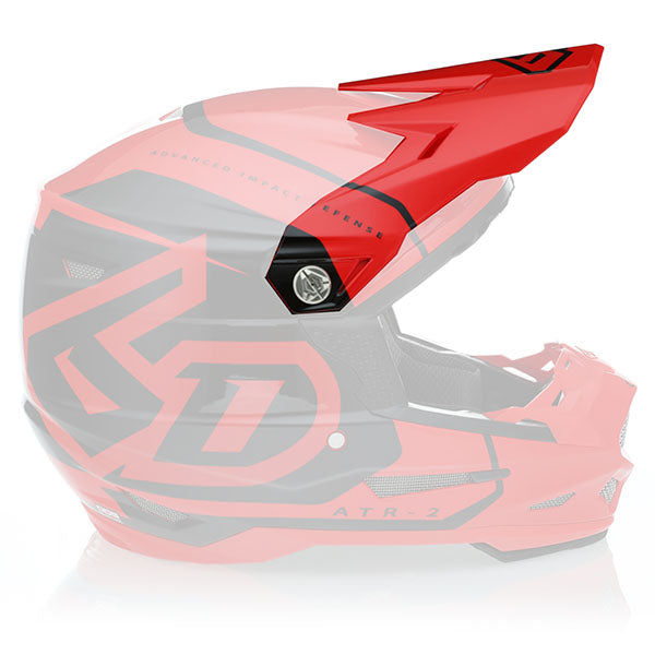 6D helmet red product view — with ODS impact management for angular and linear energy, ventilated and lightweight, SKU 72-6113.