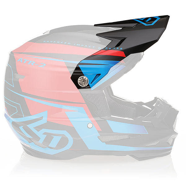 6D helmet red blue product view — with ODS impact management for angular and linear energy, ventilated and lightweight, SKU 72-6117.