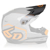 6D helmet orange neon product view — with ODS impact management for angular and linear energy, ventilated and lightweight, SKU 72-6122.
