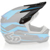 Clean studio shot of 6d atr 3 rival visor; showing visor shape, mounting points, and surface finish; SKU 72-80; Colors: Gloss Red, Matte White, Gloss Cyan