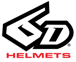 Logo of 6D Helmets with a black and red design on a white background
