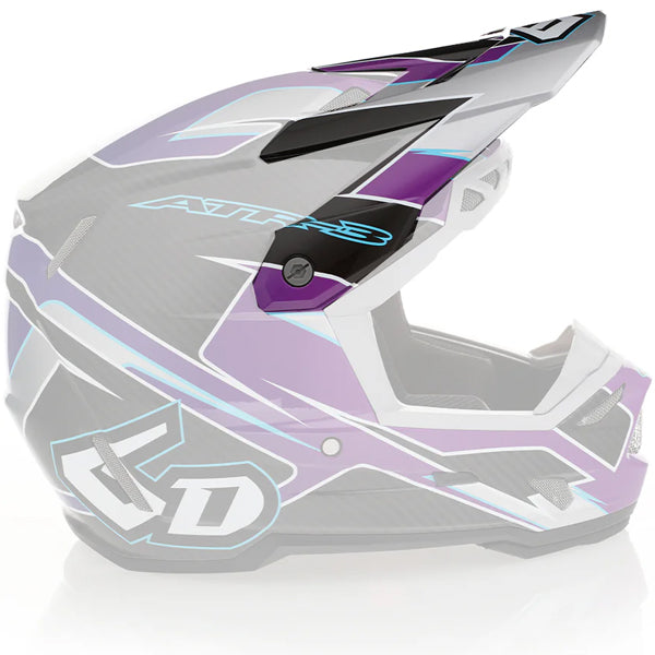 Clean studio shot of 6D - ATR-3 Reflex Visor; showing visor shape, mounting points, and surface finish; SKU 72-80