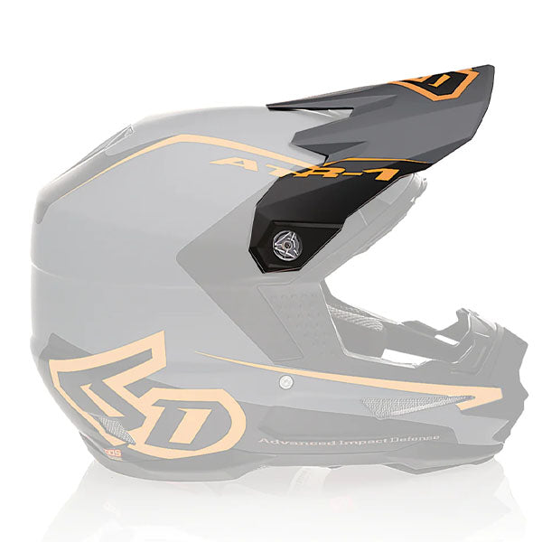 6D helmet black product view — with ODS impact management for angular and linear energy, ventilated and lightweight, 6d-atr-1-stealth-visor.