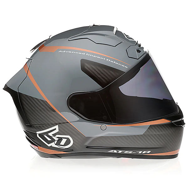 6D 6D - ATS-1R Alpha Helmet street motorcycle full‑face helmet bronze product view — with ODS impact management for angular and linear energy, ventilated and lightweight, SKU 30-0574.