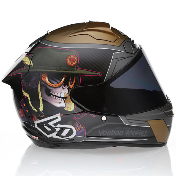 6D 6D - ATS-1R Voodoo Ranger Helmet street motorcycle full‑face helmet product view — with ODS impact management for angular and linear energy, ventilated and lightweight, SKU 30-0804.