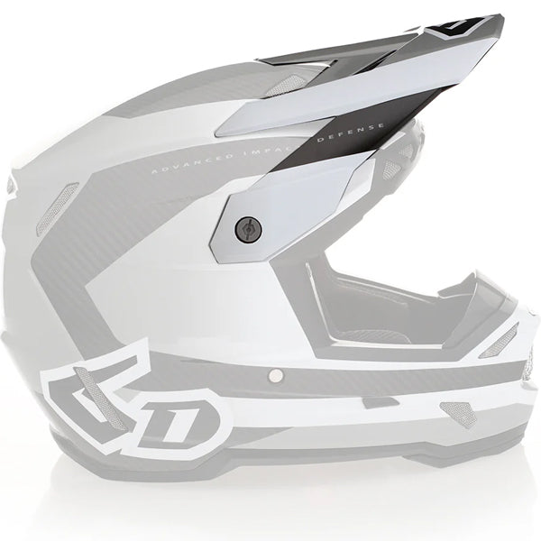 Crisp studio image on a white background of 6D - ATR-3 Pure Visor; showing visor shape, mounting points, and surface finish; SKU 72-80