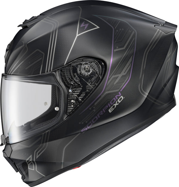 Scorpion EXO - EXO R330 Bendr Helmet, motorcycle helmet, front three-quarter view, color options: 2XL, LG, MD, SM, XL, sizes: Black, Pink/White, Red