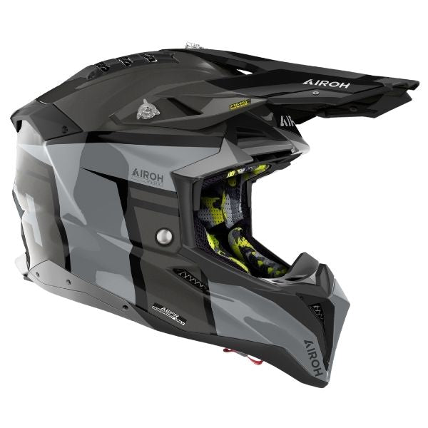 Airoh Airoh - Aviator 3 Sabre Helmet product image, motorcycle helmet side view, SKU PAI65A1399DSG1C.