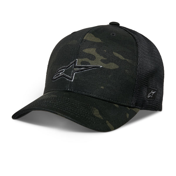 High-resolution studio image of Alpinestars - Recon Camo Trucker Hat; showing overall shape and visible design details; SKU 482-763