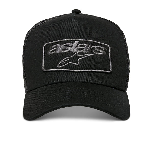 Crisp studio image on a white background of Alpinestars - Focus Trucker Hat; showing overall shape and visible design details; SKU 482-763