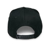 Alpinestars Promptus Snapback Hat, SKU 1235-81445-10-OS, in black, displaying the back view. The black plastic snapback closure is clearly visible, with a small Alpinestars star logo on a tag next to it.