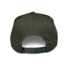 Alpinestars Promptus Snapback Hat, SKU 1235-81445-690-OS, in military green, displaying the back view. The adjustable military green plastic snapback closure is visible, providing a perfect fit.
