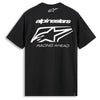 Alpinestars - Formulation CSF Tee Alpinestars Formulation CSF Tee, SKU 48276390, black crewneck motocross casual t-shirt back view featuring oversized Alpinestars star outline logo with “Racing Ahead” text in white print. Colors: Black Sizes: SM to 2X SKU:482-7639 | Available at BTO Sports.