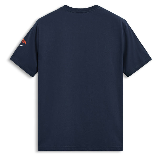 Studio photo on a white background of Alpinestars Entitled CSF Tee; showing tee fit, printed graphics, and crew neckline; SKU 482-76404S; Sizes: S-2XL