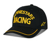 SKU 4827640 Alpinestars Luminary Hat in black and yellow, front view showing bold embroidered 
