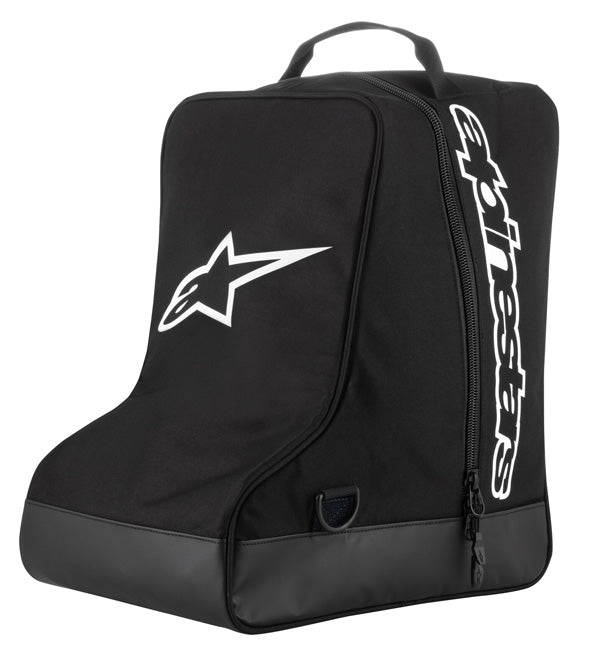 Product image of Alpinestars boot bag BlkWht 07a2267b 8c36 40fe 908e 6f3f9a048481 motocross boots showing design and colorway | Available at BTO Sports