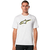 High-resolution studio image of Alpinestars Ageless Shadow CSF T-Shirt; showing tee fit, printed graphics, and crew neckline; SKU 482-76290S