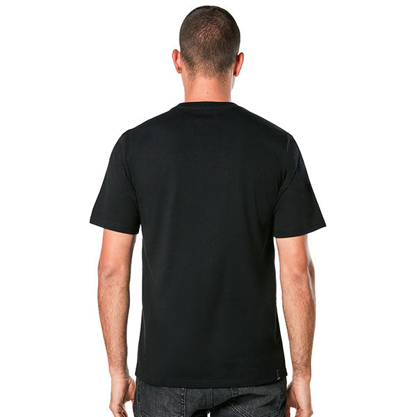 Clean studio shot of Alpinestars Flag CSF T-Shirt; showing tee fit, printed graphics, and crew neckline; SKU 482-76304S; Sizes: S-2XL