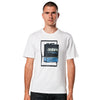 Clean studio shot of Alpinestars Galun CSF T-Shirt; showing tee fit, printed graphics, and crew neckline; SKU 3030239; Colors: White, Charcoal