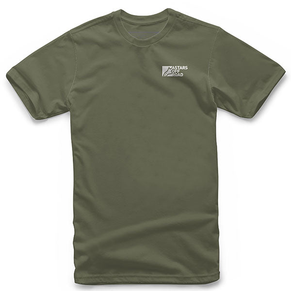 Professional studio photo of Alpinestars Painted T-Shirt; showing tee fit, printed graphics, and crew neckline; SKU 303022090; Sizes: M-2XL