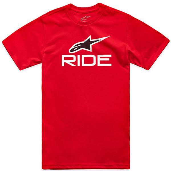Professional studio photo of Alpinestars Ride 4.0 CSF T-Shirt; showing tee fit, printed graphics, and crew neckline