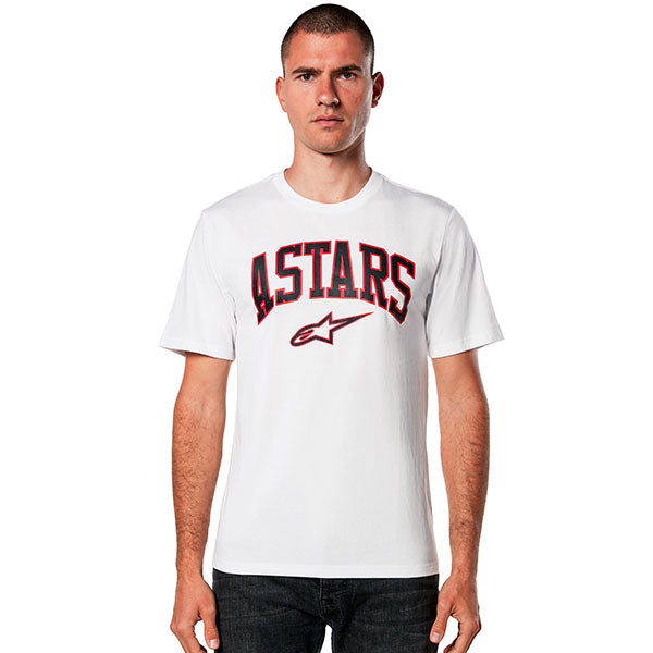 Professional studio photo of Alpinestars Dunker CSF T-Shirt; showing tee fit, printed graphics, and crew neckline