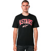 High-resolution studio image of Alpinestars Dunker CSF T-Shirt; showing tee fit, printed graphics, and crew neckline