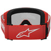 Product image of Alpinestars BTO Sports 5103225 3094 b Vision 3 Wordmark Goggle Red Mirror Silver motocross goggles showing frame design, lens style, and colorway