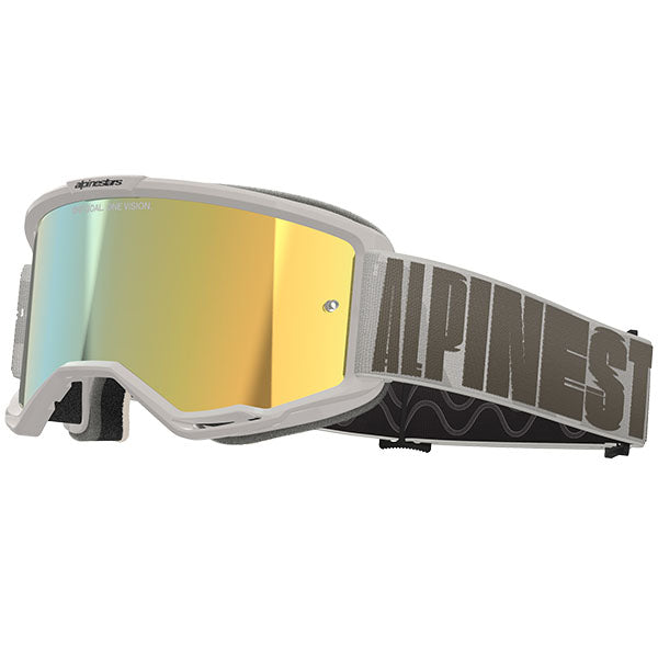 Product image of Alpinestars BTO Sports 0006 5102225 7311 f Vision 5 Hollow Goggle Wind Mirror Gold motocross goggles showing frame design, lens style, and colorway