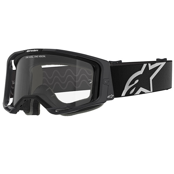 Product image of Alpinestars BTO Sports 5100825 1425 f Vision 8 Corp Goggle Black Clear motocross goggles showing frame design, lens style, and colorway