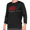 Detailed studio photograph of 100%, Airmatic Jersey (MTB), SKU 50200045, color options Black, Black/Red, sizes SM, MD, LG, XL, Designed for Mountain Bike, BMX and E-Bike riders