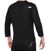 Studio image highlighting 100%, Airmatic Jersey (MTB), SKU 50200044, color options Black, Black/Red, sizes SM, MD, LG, XL, Designed for Mountain Bike, BMX and E-Bike riders