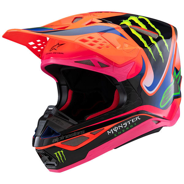 product view, lightweight off‑road motorcycle helmet with ventilation and impact protection