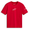 Alpinestars - Frontal CSF Tee Alpinestars Frontal CSF Tee, SKU 48276405, red short sleeve crewneck motocross lifestyle shirt front view with white Alpinestars logo on chest and sleeve branding. Colors: Nvy, Black, Red Sizes: SM to 2X SKU:482-76405 | Available at BTO Sports.