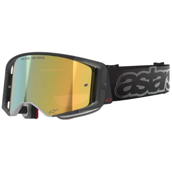 26013936, Alpinestars, Supertech Vision Vista Goggles, Black, Mirror Gold, Purple Fluo/Pink, Mirror Blue product photo