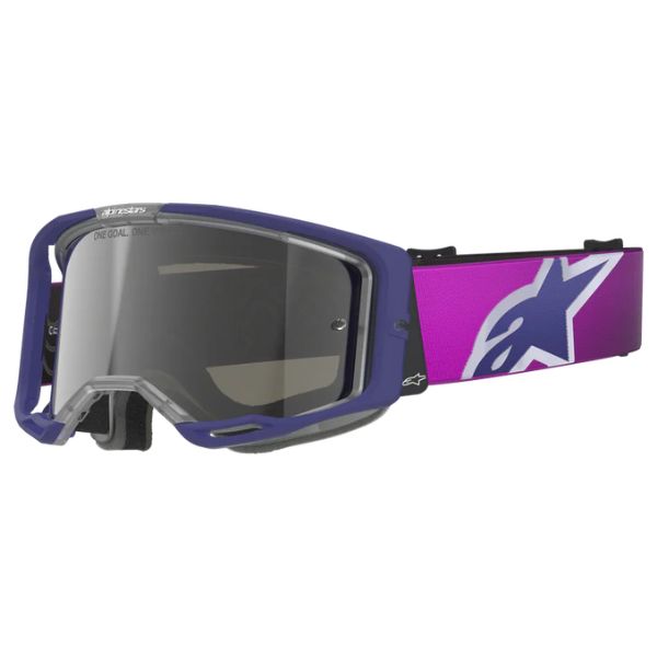 26013946, Alpinestars, Vision 8 Corp Goggles, Purple Light/Gray, Mirror Silver, Purple/Yellow Fluo, Mirror Blue product photo