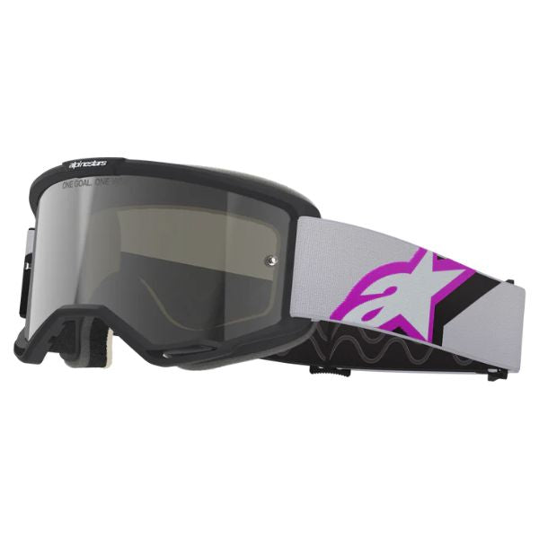 26013948, Alpinestars, Vision 5 Corp Goggles, Light Gray/Purple, Mirror Silver, Red/Purple, Mirror Red product photo
