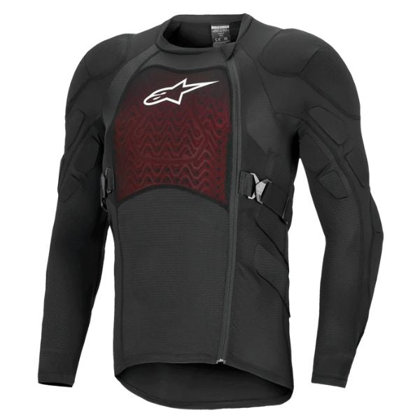 Clean studio shot of Alpinestars - Bionic Plasma LT Protection Long Sleeve Jacket; showing outer material, seams, and closures; SKU 482-00174S