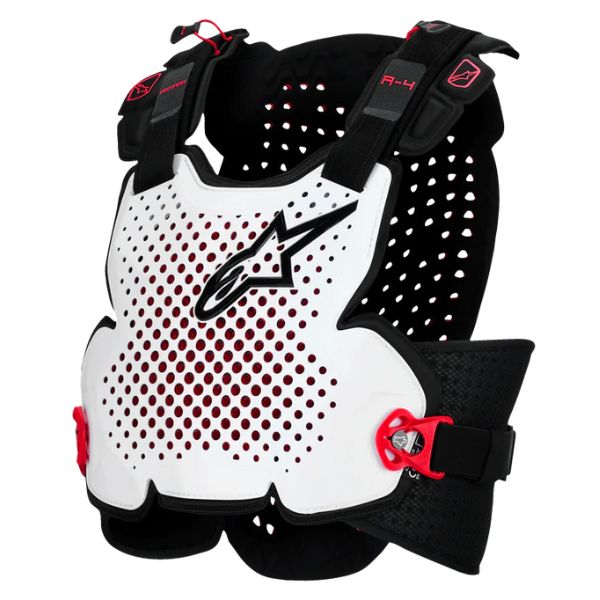 Studio photo on a white background of Alpinestars - A-4 Plasma Chest Protector; showing overall shape and visible design details; SKU 482-0017