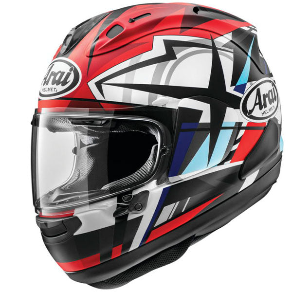 Arai motorcycle helmet product image — Arai - Corsair-X Takumi Helmet. Studio angle showing shell shape, venting and visor details.