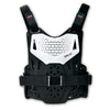 A front view of the white Atlas Charger Pee Wee Chest Protector (SKU: A101000000). The image highlights the protective front panel and lightweight design for young riders.