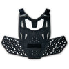 A view of the inside of the white Atlas Charger Pee Wee Chest Protector (SKU: A101000000). The image shows the soft, cushioned padding for comfort without the CE inserts.