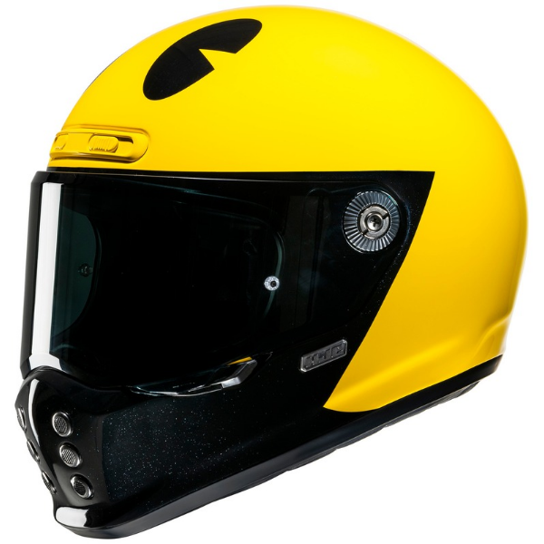 studio product photo of HJC SKU 829120304 in Yellow, sizes SM, MD, LG, XL for motocross helmet, dirt bike, off road.