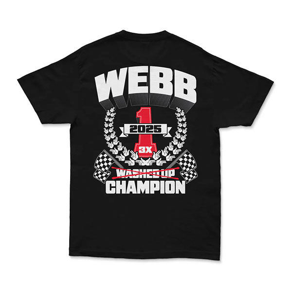 Crisp studio image on a white background of Dirt Bike Kidz The Champ CW2 Tee (Youth); showing tee fit, printed graphics, and crew neckline; SKU 325-00077